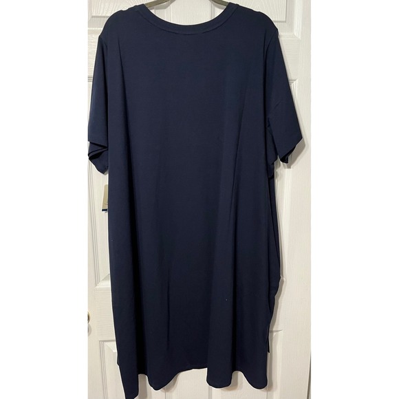 Terra & Sky Navy Blue V-Neck Dress - Picture 2 of 4